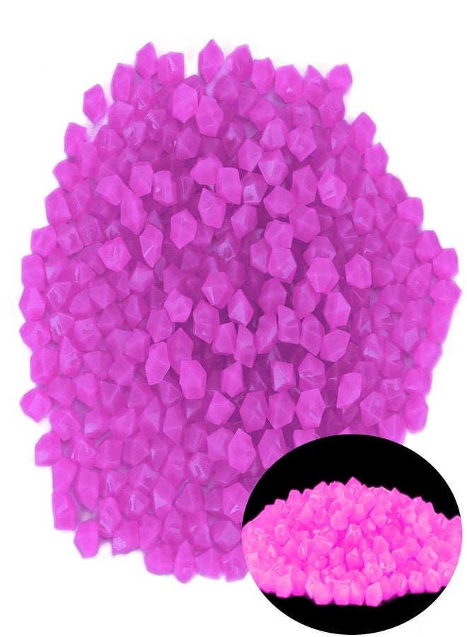 SPENCER SPENCER HAPPUCATION 600 PCS Decorative Stones Glow in the Dark Rocks, Garden Pebbles Rocks Luminous Stones Glow Rocks Powered by Light and Solar for Outdoor Decor Walkway Driveway Garden Fish Tank Halloween (Purple) - Image 1